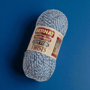 Bernat Handicrafter Cotton Twists Worsted Yarn 1 Skein 12oz/603yds in Denim Jean